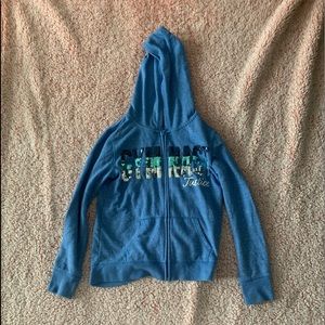 Justice gymnast hoodie and shirt (matching set)